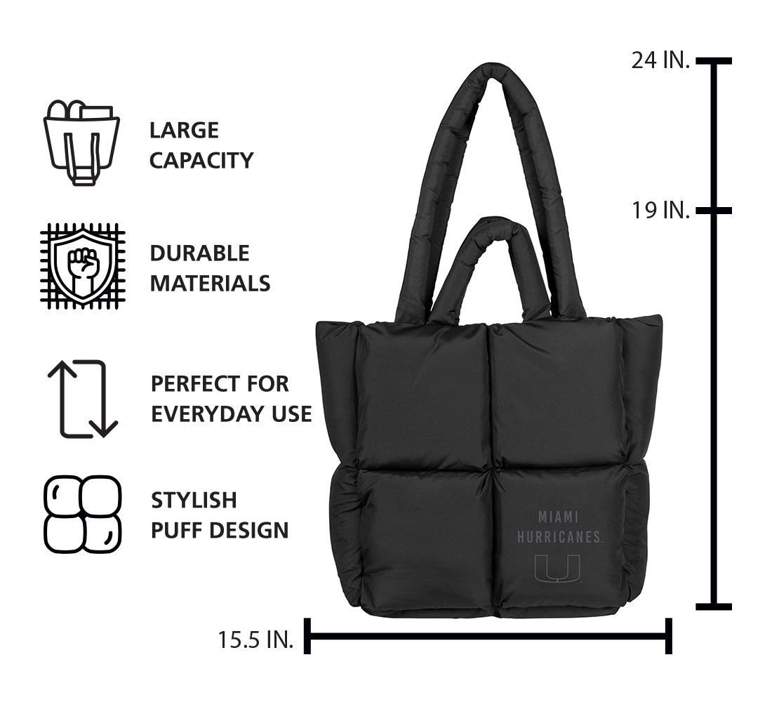 Miami Black Puff Tote