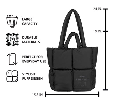 Miami Black Puff Tote