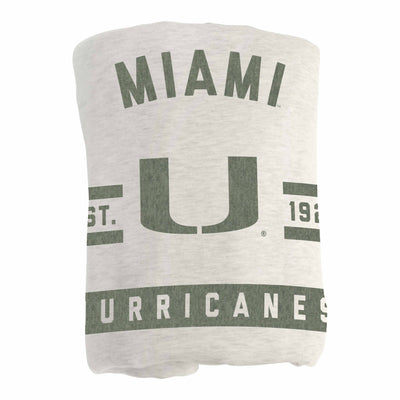 Miami Oatmeal Sweatshirt Blanket - Logo Brands