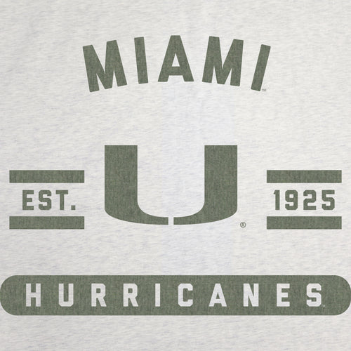Miami Oatmeal Sweatshirt Blanket by Logo Brands, cozy oatmeal-colored fleece blanket with sweatshirt fabric texture.