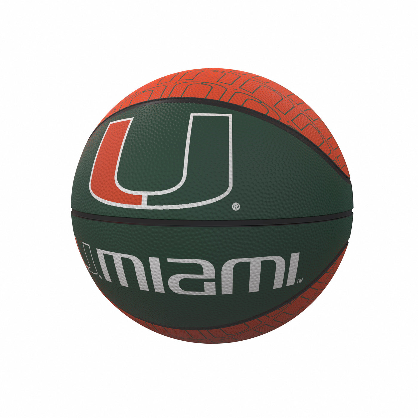 Miami Repeating Logo Mini-Size Rubber Basketball