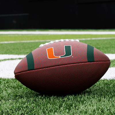 Miami Team Stripe Official-Size Composite Football - Logo Brands