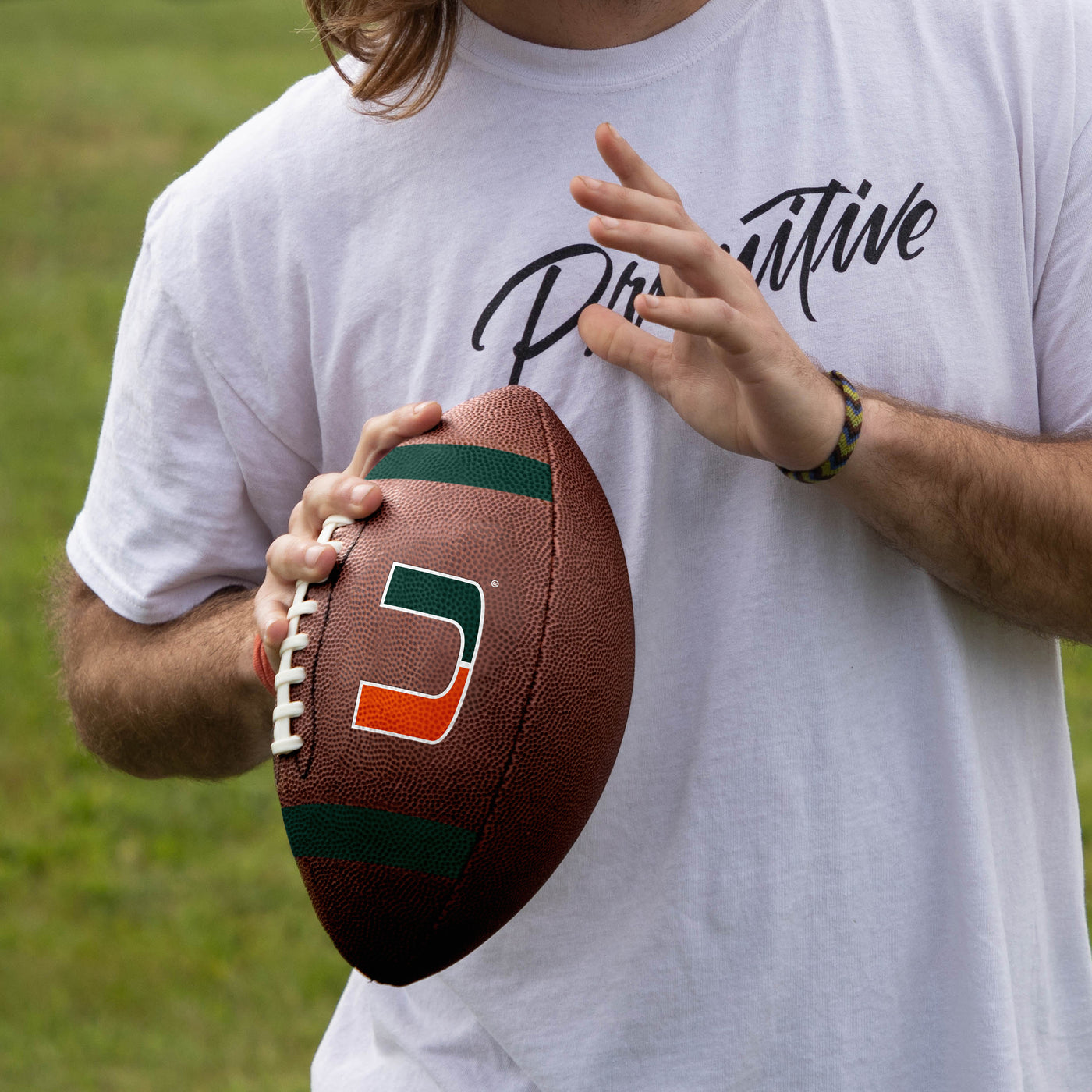 Miami Team Stripe Official-Size Composite Football - Logo Brands