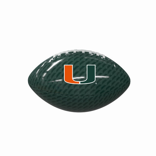 Miami Carbon Fiber Mini Size Glossy Football by Logo Brands, recreational football with a sleek carbon fiber finish.