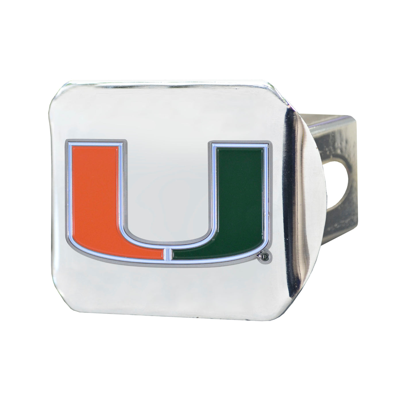 University of Miami Color on Chrome Hitch Cover