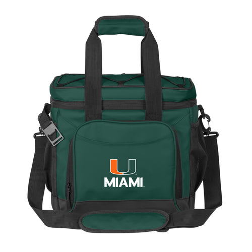 Miami 24-can Flex Cooler by Logo Brands with adjustable strap and durable hard shell for outdoor use.
