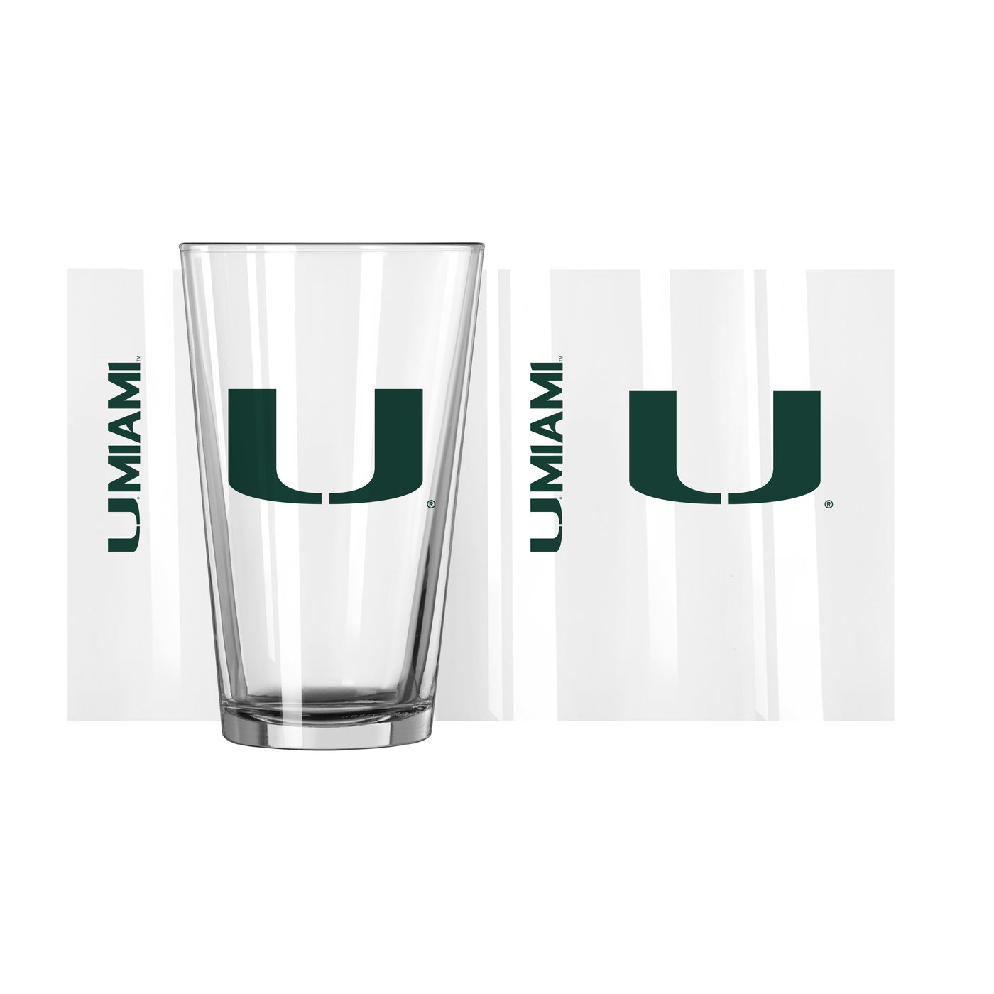 Miami 16oz Gameday Pint Glass
