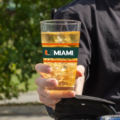 Miami 16oz Stripe Pint Glass
