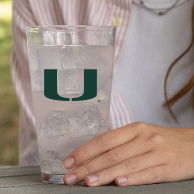 Miami 16oz Gameday Pint Glass