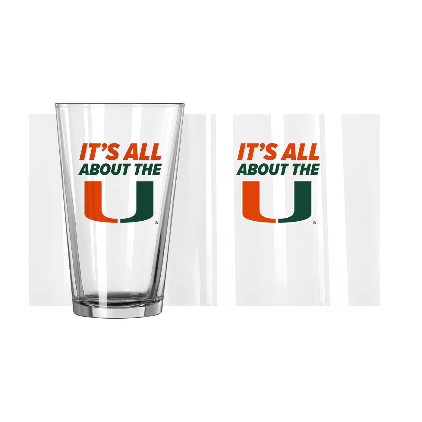 Miami 16oz Slogan Pint Glass