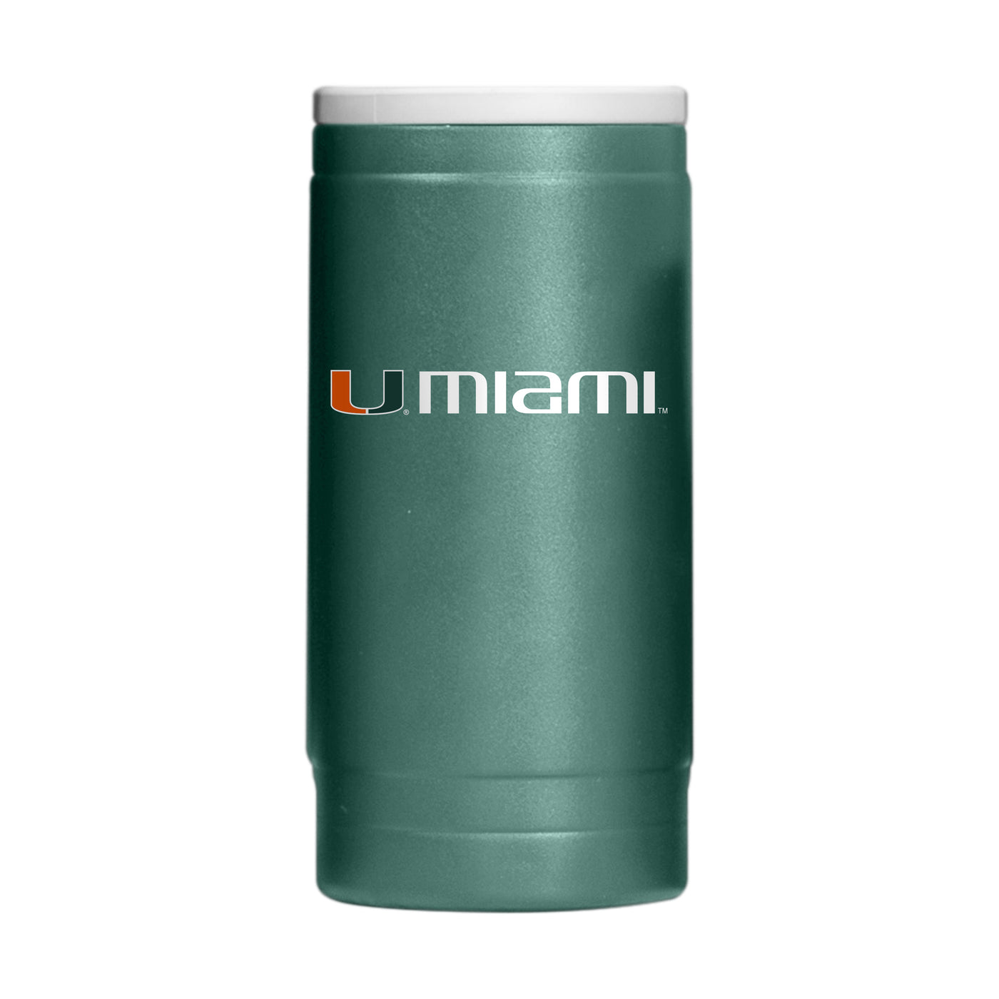 Miami Flipside Powder Coat Slim Can Coolie - Logo Brands