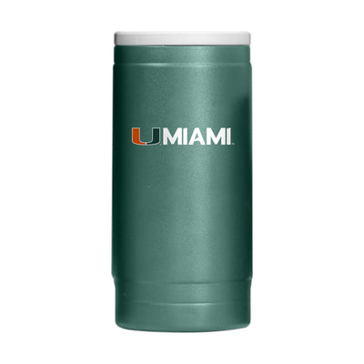 Miami Flipside Powder Coat Slim Can Coolie - Logo Brands