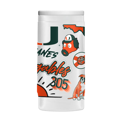 Miami 12oz Native Powder Coat Slim Can Coolie