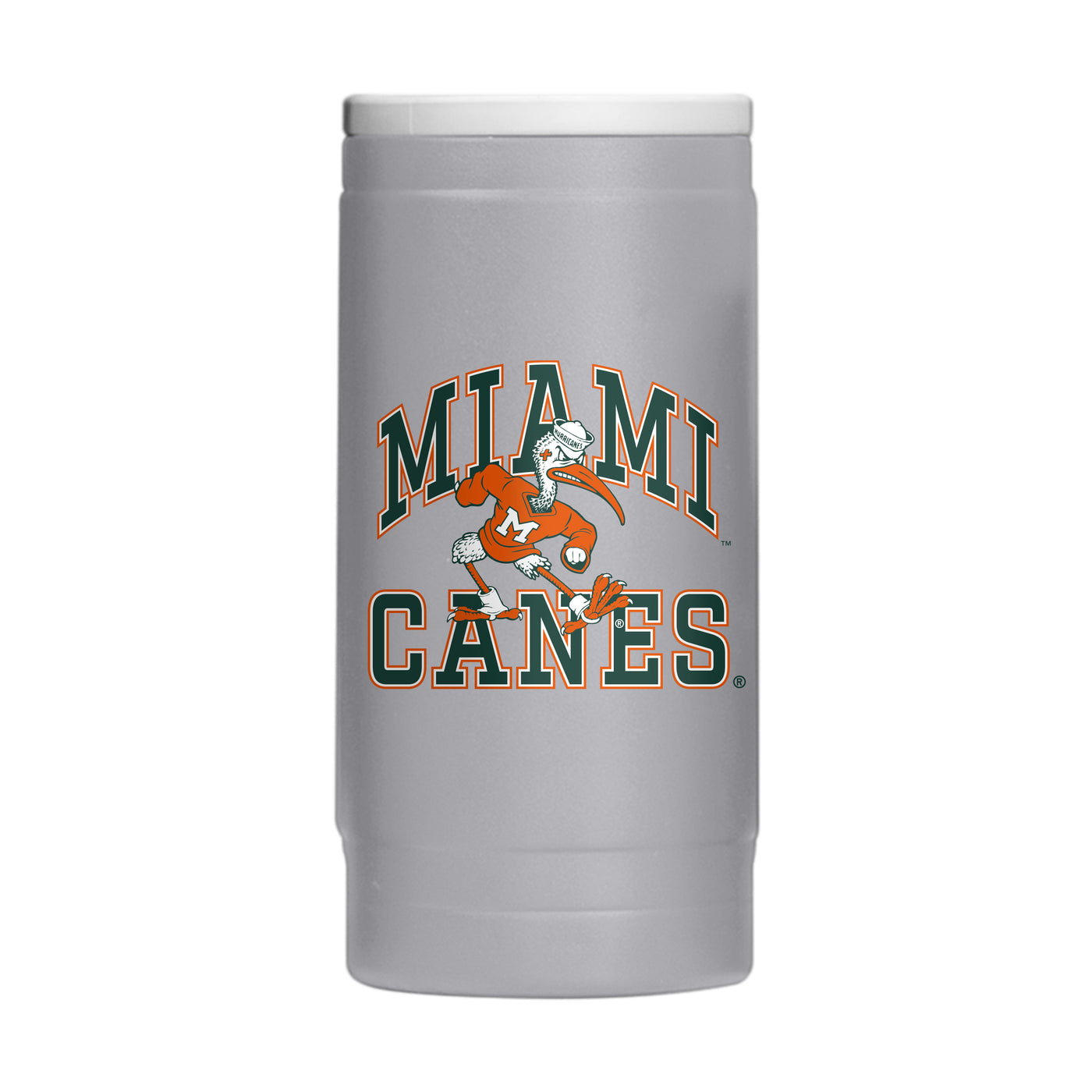 Miami 12oz Athletic Powder Coat Slim Can Coolie