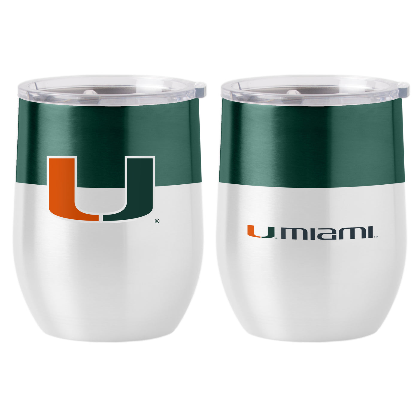 Miami  Color Block 16 oz Stainless Curved Beverage
