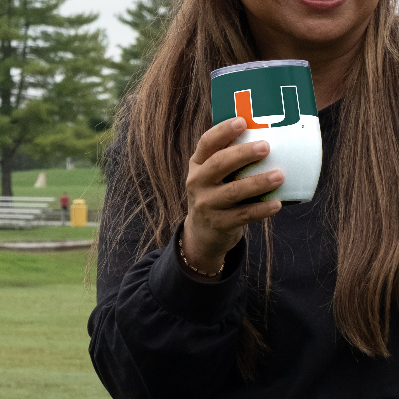 Miami  Color Block 16 oz Stainless Curved Beverage