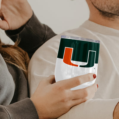 Miami  Color Block 16 oz Stainless Curved Beverage