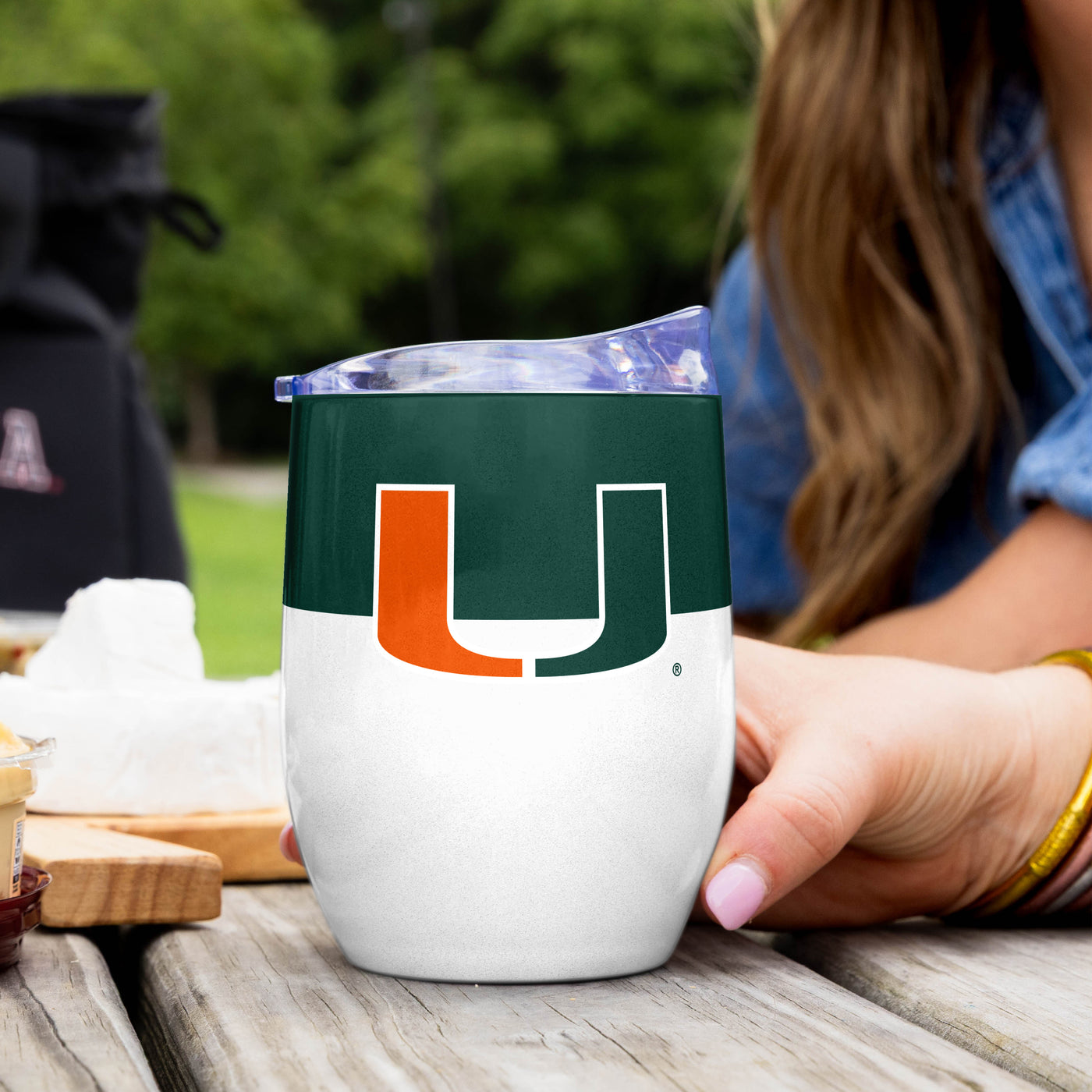 Miami  Color Block 16 oz Stainless Curved Beverage