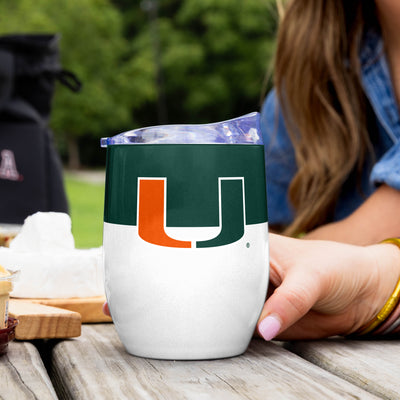 Miami  Color Block 16 oz Stainless Curved Beverage