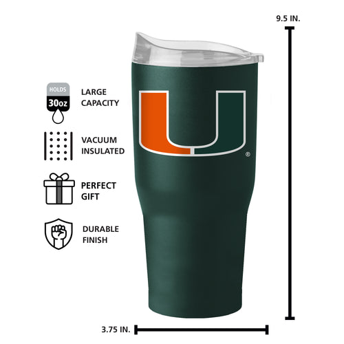 Miami 30oz Flipside Powder Coat Tumbler from Logo Brands, durable drinkware with a sleek finish and large capacity.
