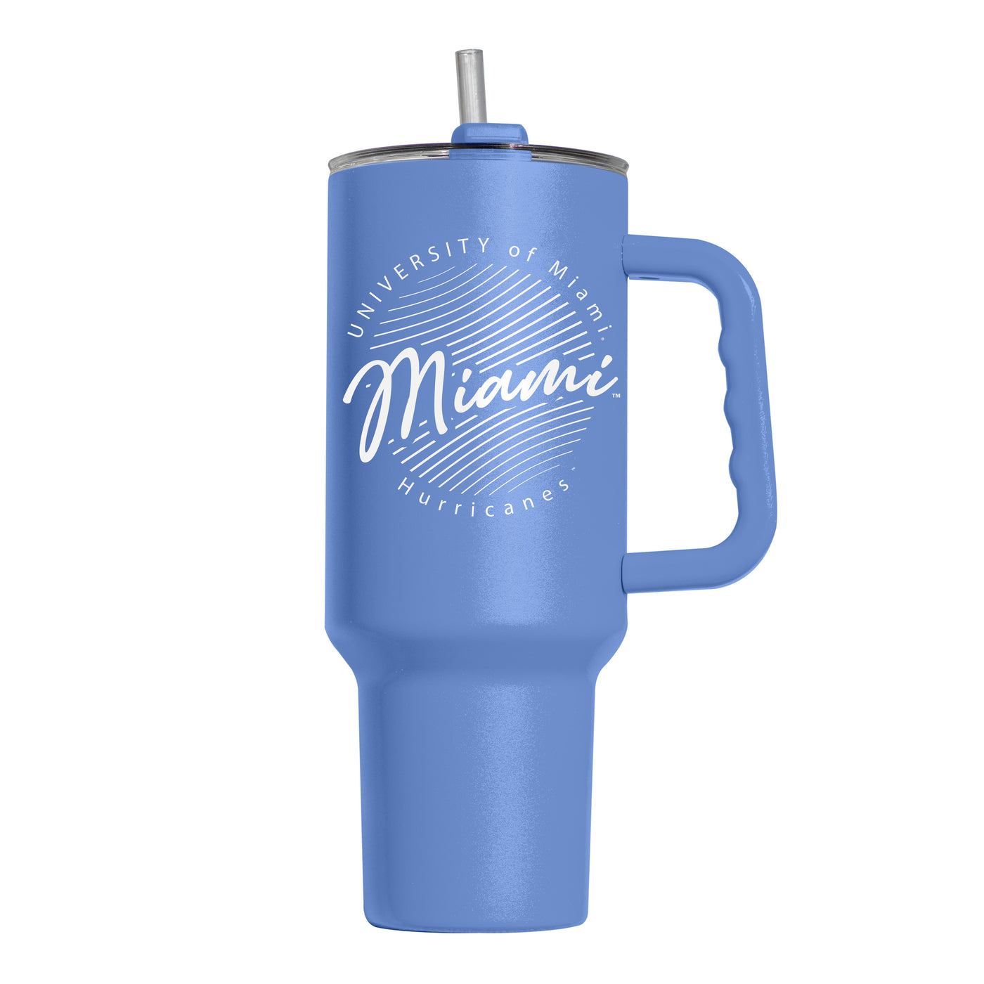 Miami 40oz Retro Script Arctic Powder Coat Tumbler - Logo Brands