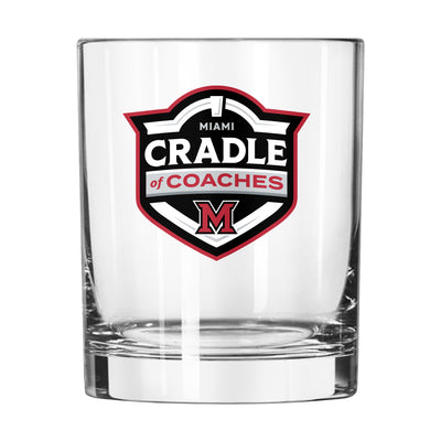 Miami Ohio Cradle of Coaches 14oz Rocks Glass