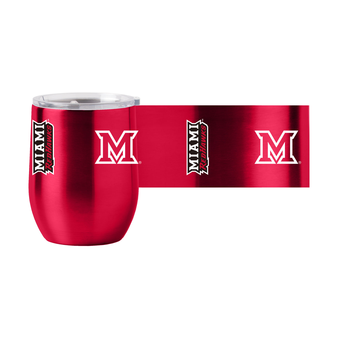Miami Ohio 16oz Gameday Stainless Curved Beverage