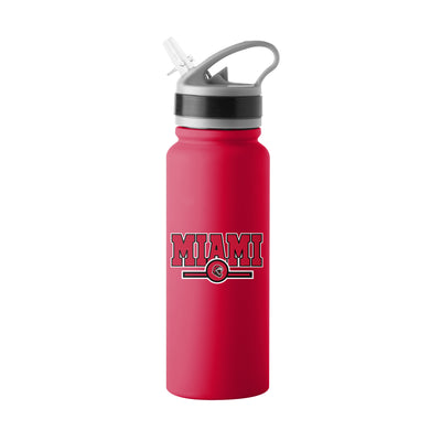 Miami Ohio 25oz Campus Color Letterman Stainless Single Wall Flip Top Bottle