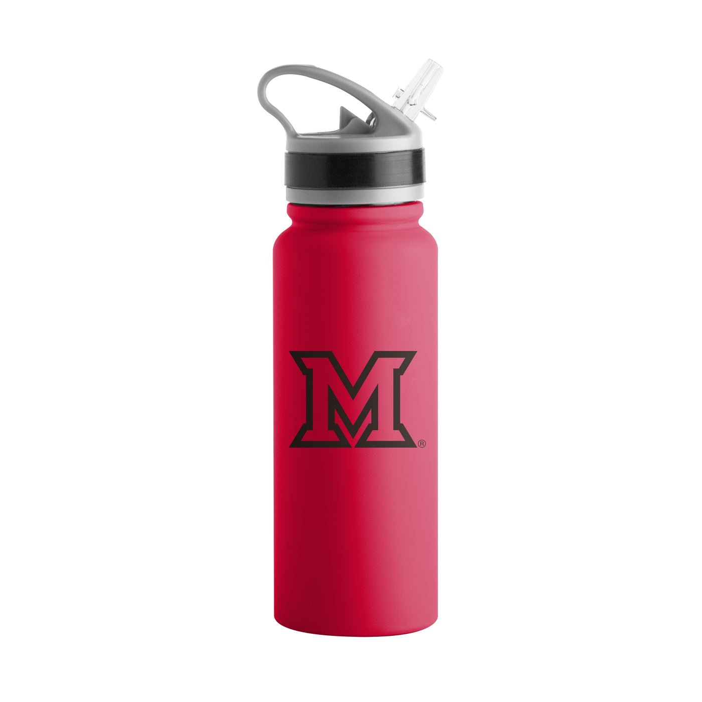 Miami Ohio 25oz Campus Color Letterman Stainless Single Wall Flip Top Bottle