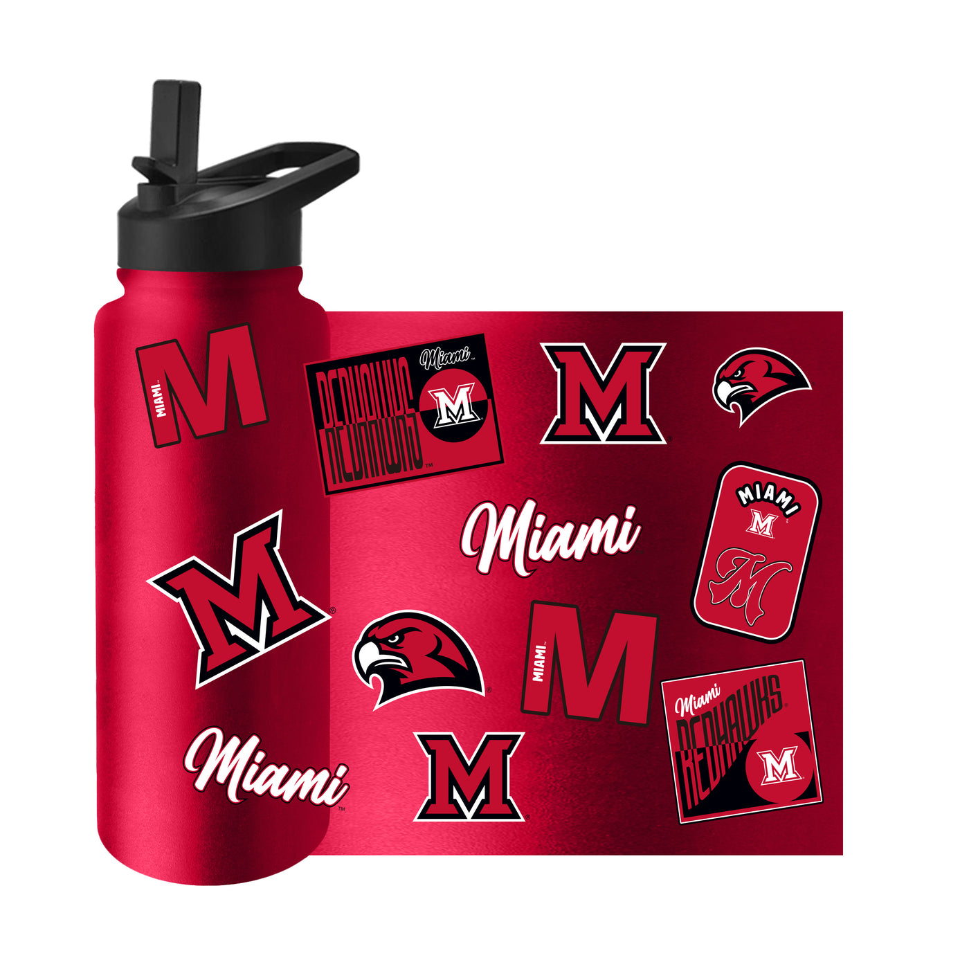 Miami Ohio 34oz Dreamweave Quencher Bottle