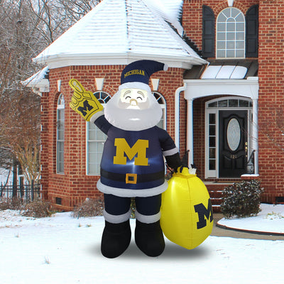 Michigan Santa Claus Yard Inflatable - Logo Brands