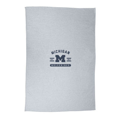 Michigan Athletic Gray Sublimated Sweatshirt Blanket