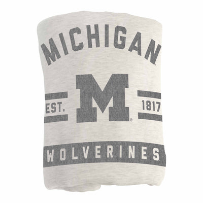 Michigan Oatmeal Sweatshirt Blanket - Logo Brands