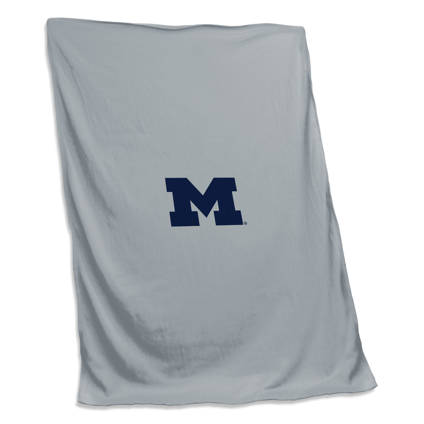 Michigan Gray Screened Sweatshirt Blanket