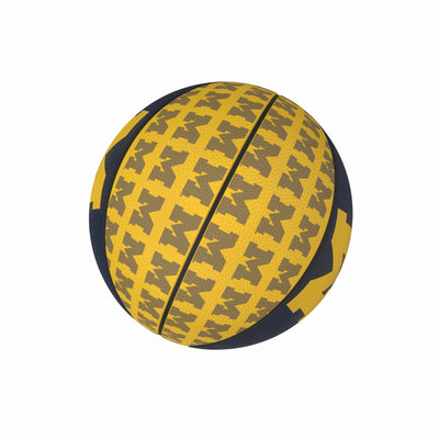 Michigan Repeating Logo Mini-Size Rubber Basketball