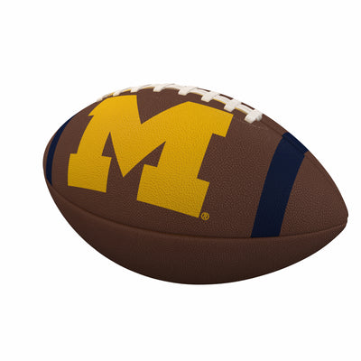 Michigan Team Stripe Official-Size Composite Football - Logo Brands