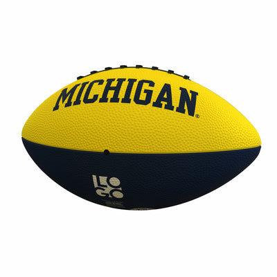 Michigan Pinwheel Logo Junior Size Rubber Football