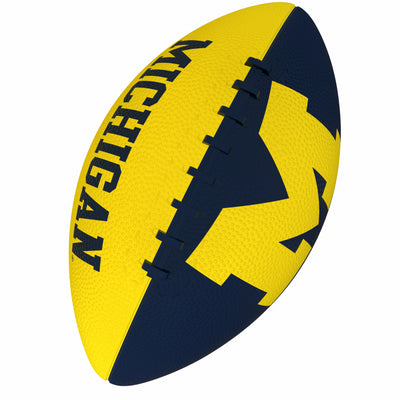 Michigan Pinwheel Logo Junior Size Rubber Football