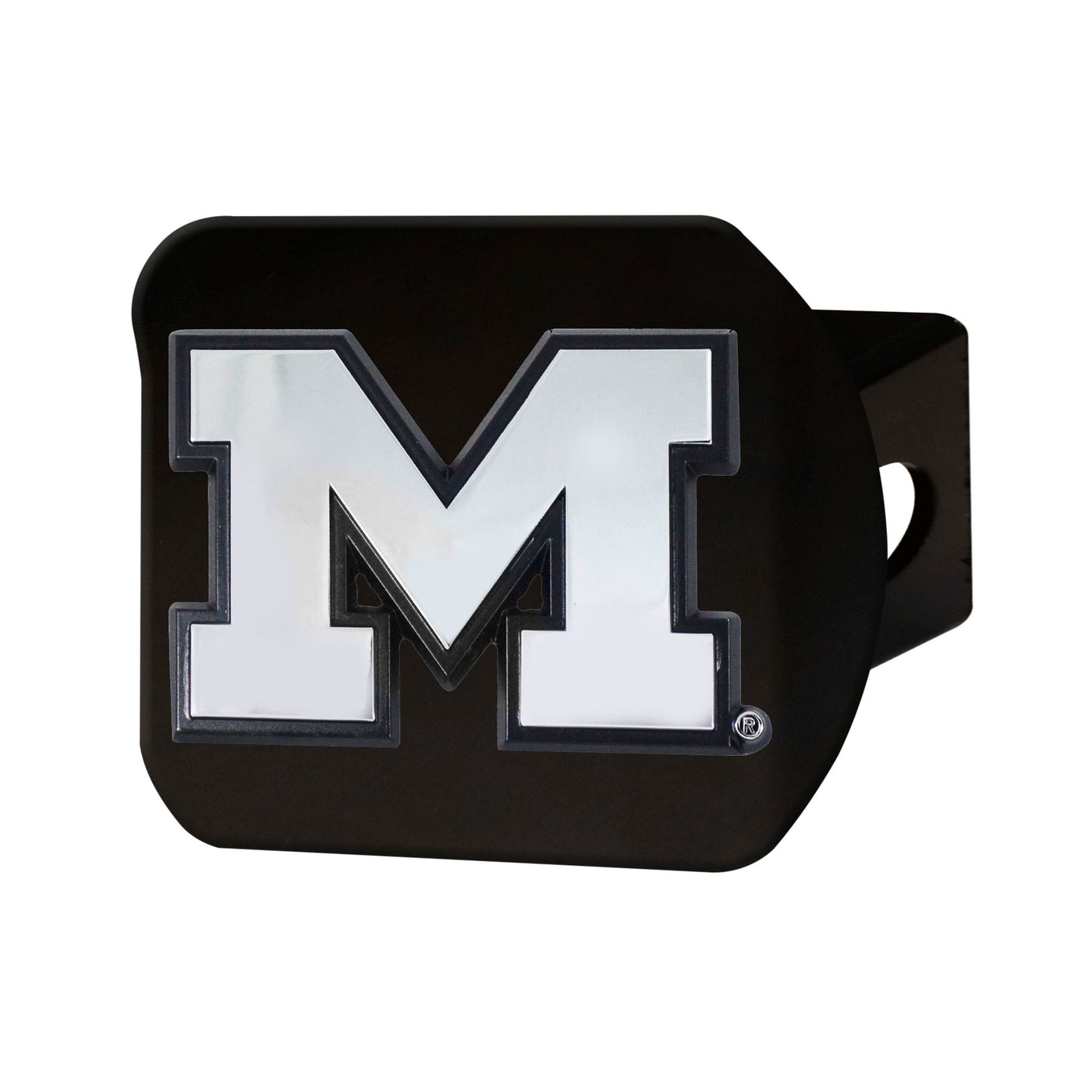 University of Michigan Chrome on Black Hitch Cover