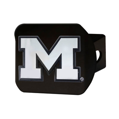 University of Michigan Chrome on Black Hitch Cover