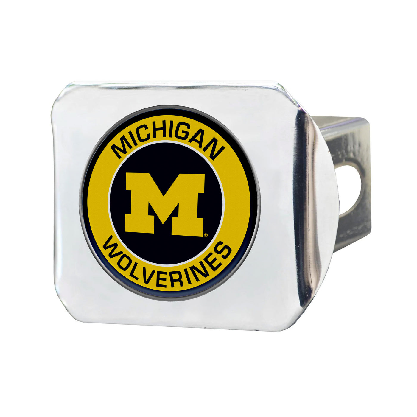 TRINITY University of Michigan Color on White Hitch Cover