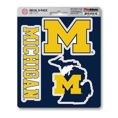 University of Michigan Decal 3-pk