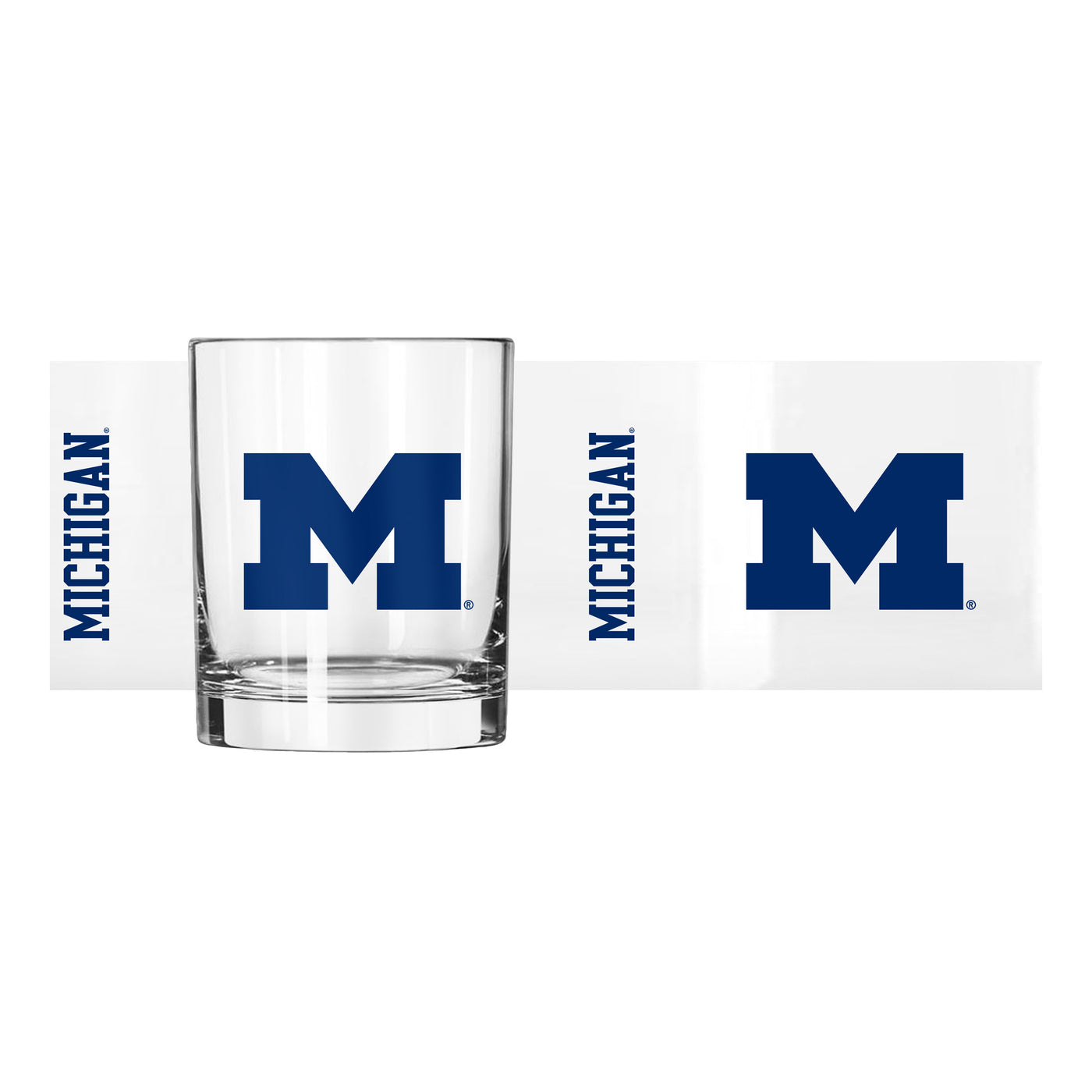 Michigan 14oz Gameday Rocks Glass