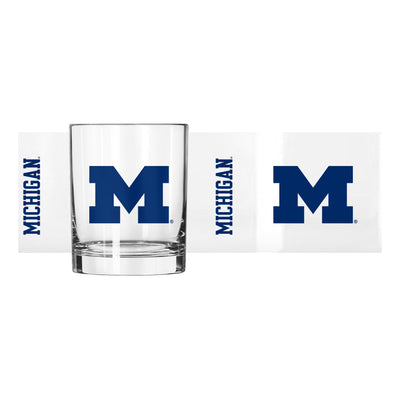 Michigan 14oz Gameday Rocks Glass