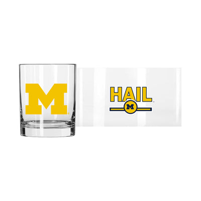 Michigan 14oz Letterman Rocks Glass