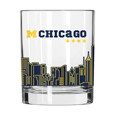 Michigan Chicago 14oz Rocks Glass