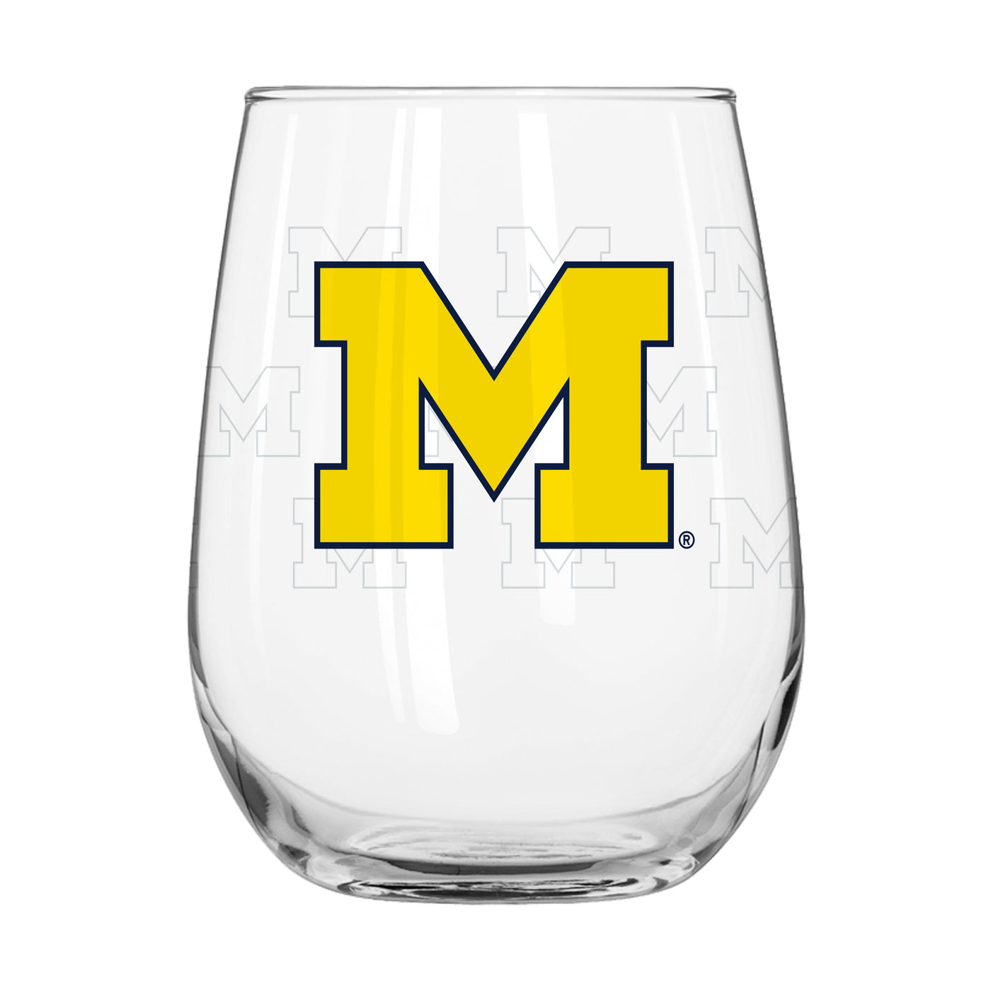 Michigan 16oz Satin Etch Curved Beverage Glass