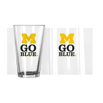 Michigan 16oz Slogan Pint Glass - Logo Brands