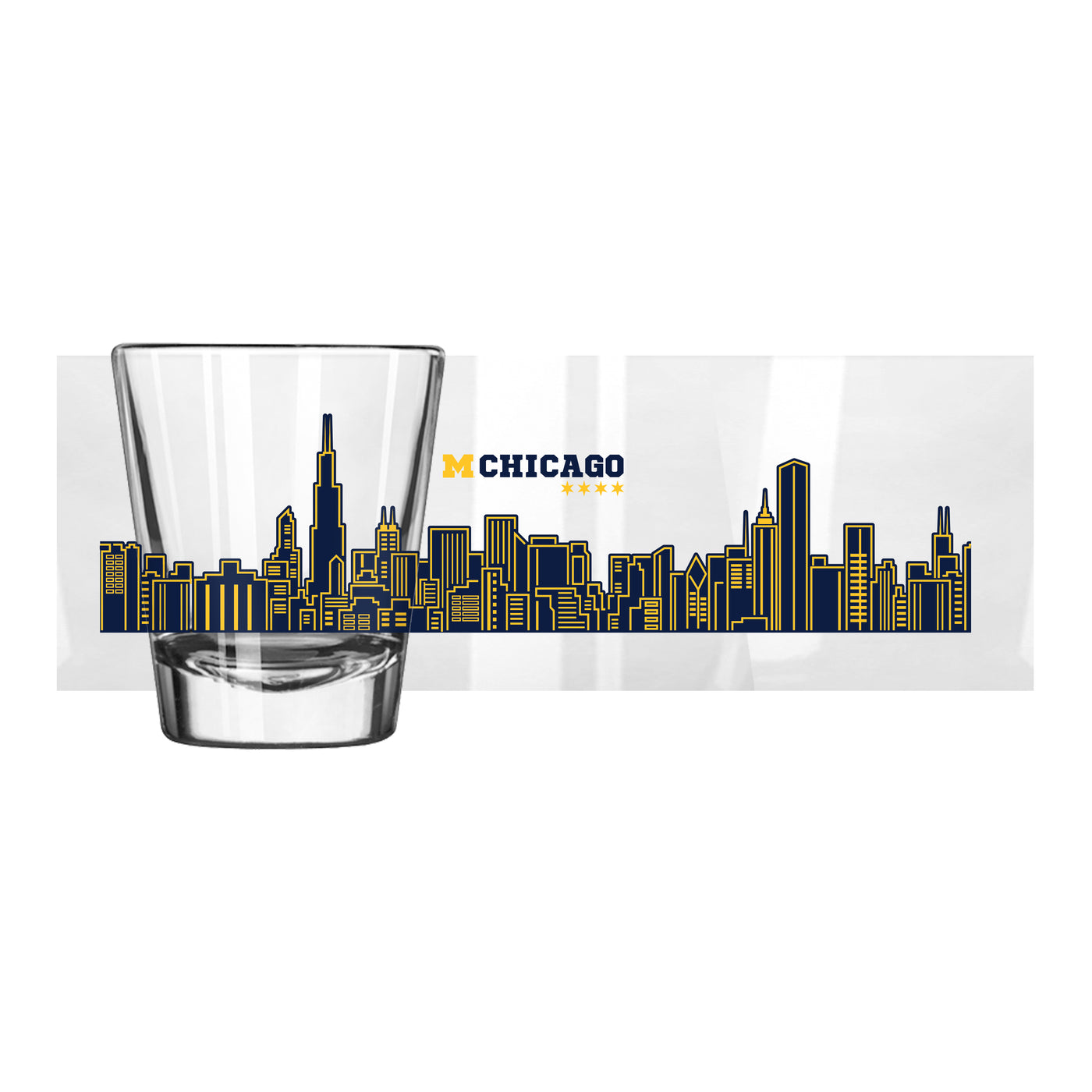 Michigan Chicago 2oz Shot Glass