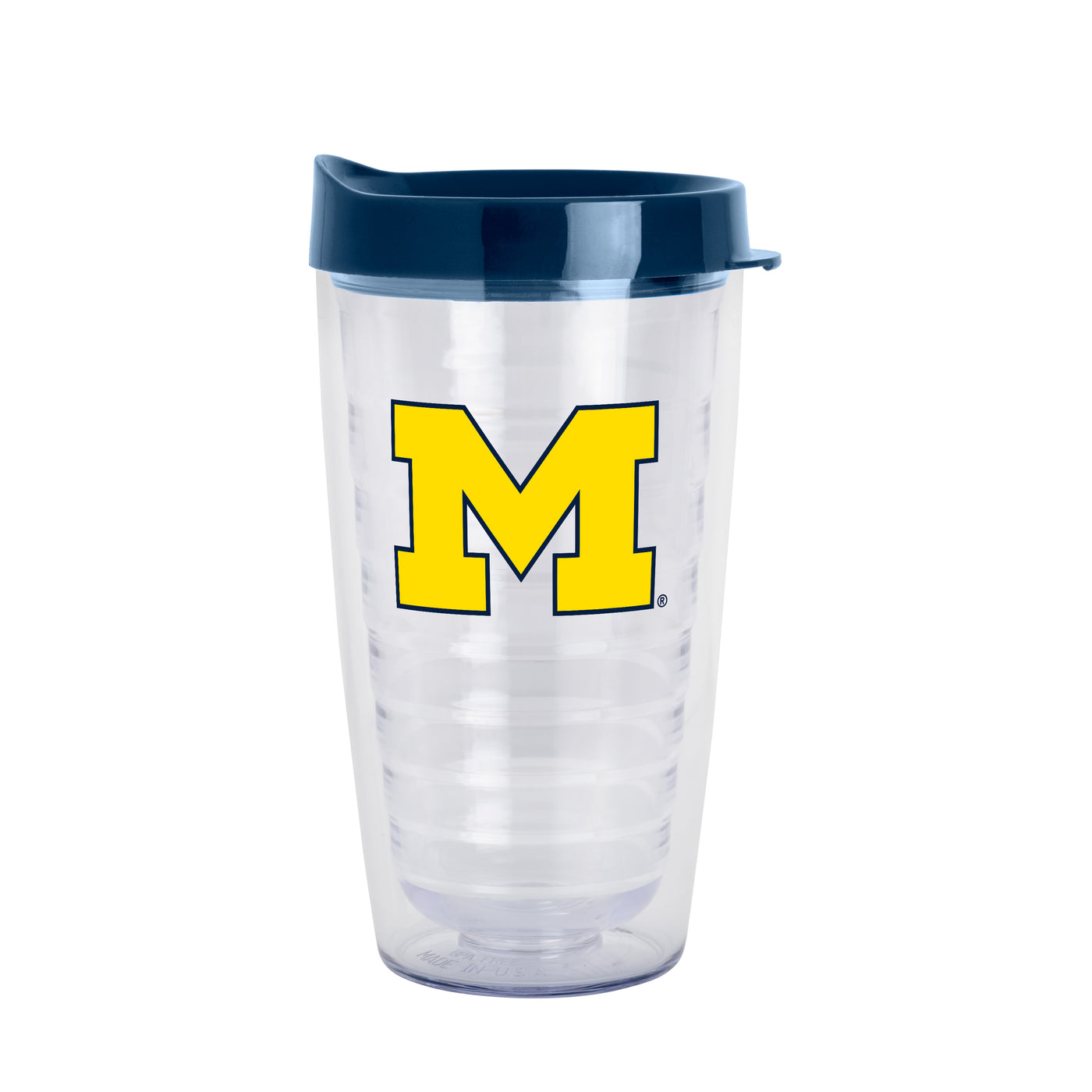 Michigan 16oz Flipside Dbl Wall Clear Tumbler